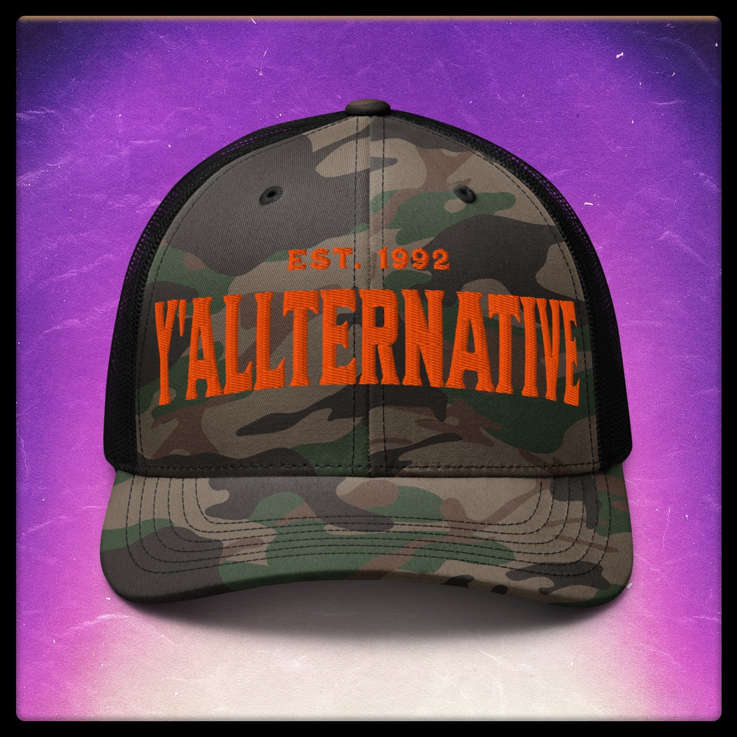 Y'allternative Camouflage Trucker Hat