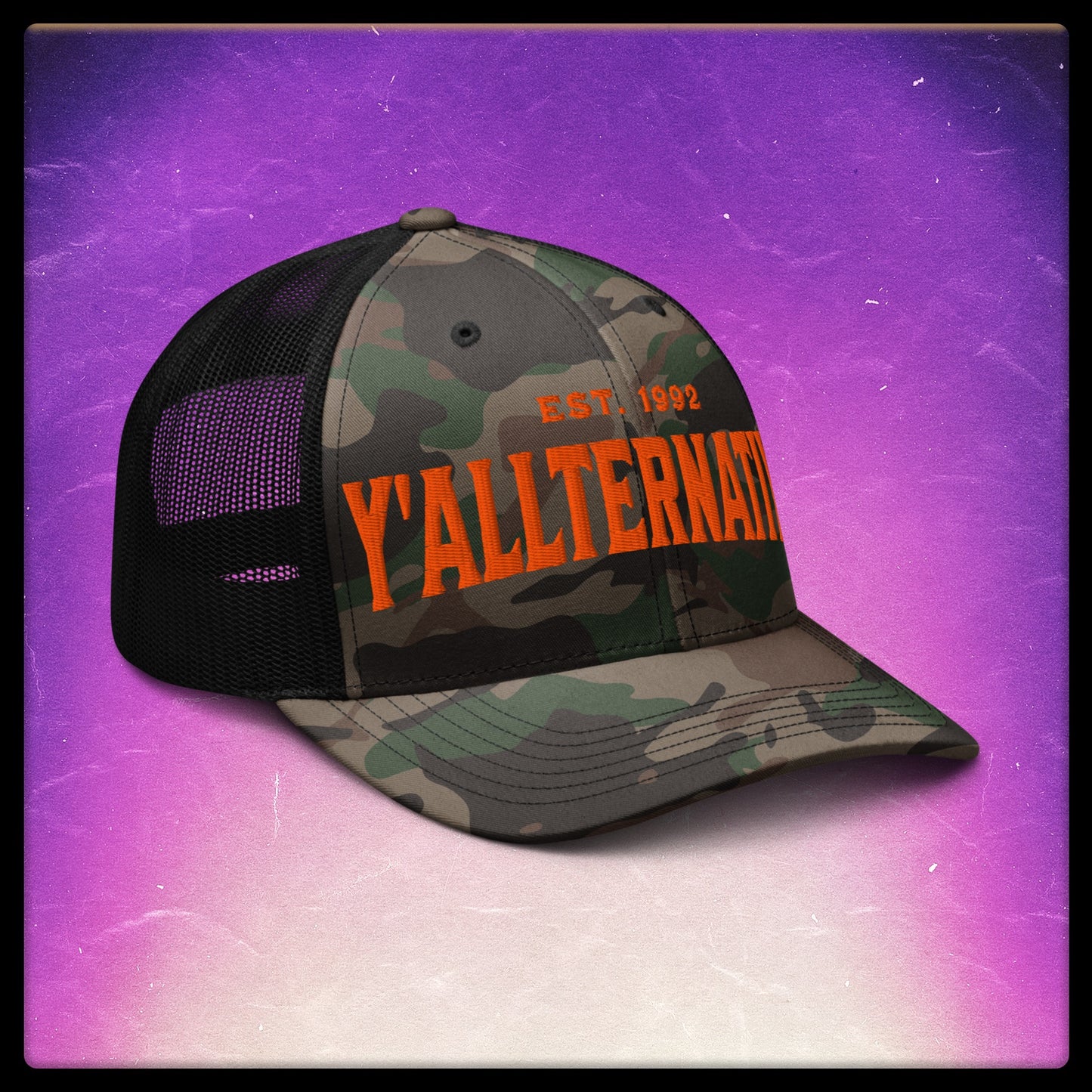 Y'allternative Camouflage Trucker Hat